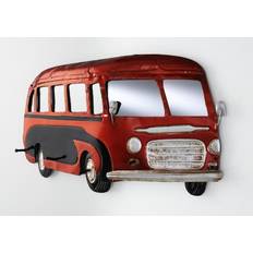 Patère Murale Vintage Bus 79 cm Rouge