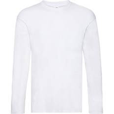 Fruit of the Loom Herr T-shirts Fruit of the Loom Original Långärmad T-shirt För Herrar - Vit