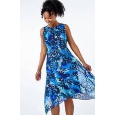 Roman Petite Floral Midi Hanky Hem Dress
