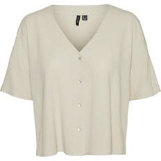 Argent Chemises Vero Moda Vmjesmilo 2/4 Shirt - Wvite