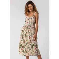 Roman Floral Print Button Down Sun Dress