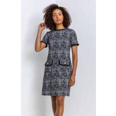 Roman Textured Pocket Shift Dress