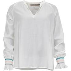 Brun - Herre Bluser Costamani Bluse Smock Hvid