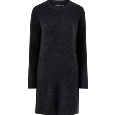 Pieces Ellen LS O-Neck Knit Dress - Black