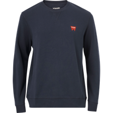 Wrangler Tröjor Wrangler Sweatshirt Sign Off Crew Blå