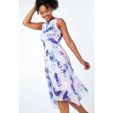 Roman Petite Geo Midi Hanky Hem Dress
