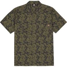 Camouflage Chemises Dickies Drewsey Workshirt Short Sleeve - Apparel Vert