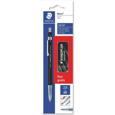 Lápices de Grafito Staedtler 780 C BKP6 Mars Technico Mechanical Pencil with HB Lead and Eraser,Black