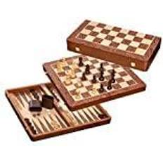 Schack Philos 2520 Schack Backgammon Checkers Set, Flerfärgad