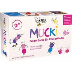 White Finger Paints Kreul Mucki Finger Paint 6 x 50 ml