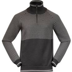 Bergans Herre Gensere Bergans Alvdal Wool Half Zip Men solid dark grey/vanilla white male 2023 Midlayer, Shirts & Tops