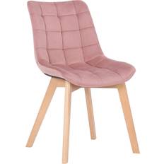 Rosa Sillas de Cocina CLP Comedor Passaic En Terciopelo Rosado 61 x 46 x 82 cm Silla de Cocina