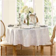 Beige Tovaglie Elrene Barcelona Jacquard Damask Oval Tablecloth 84 x 60 Tovaglia Beige, Oro