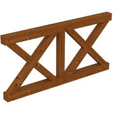 Boden Skanholz SKAN HOLZ Brüstung Andreaskreuz 170 x 84 cm, Fichte, lasiert in Nussbaum