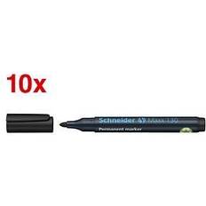 Permanent Marker Round Black 10 Stk