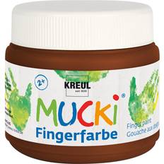 Marron Peintures pour les doigts Kreul Fingerfarbe MUCKI, braun, 150 ml