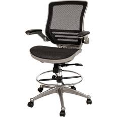 Furniture Flash Furniture Mid-Back Transparent Office Chair 37.5"