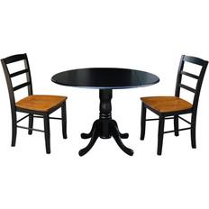 International Concepts 3-Piece Drop Leaf Dining Set