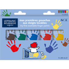 Lefranc & Bourgeois Hobbymaterial Lefranc & Bourgeois 5 Fingerfarben farbsortiert 5x 80 ml