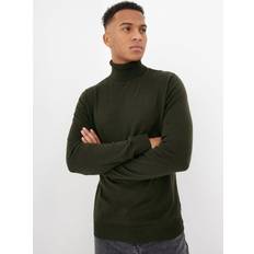 Jack & Jones Jjeemil Knit Roll Neck Noos Dolcevita Verde Melange