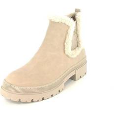 Kunstpelz Stiefeletten Tom Tailor Damen 4294905 Chelsea-Stiefel, Cream