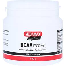 Verbessert die Muskelfunktion Aminosäuren Megamax B.V. BCAA 1.200 mg Tabletten