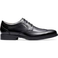 Textile Oxford Clarks Halbschuhe Whiddon Wing 261580097 Schwarz