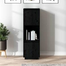 vidaXL Highboard Black 38 x 35 x 117 cm Storage Cabinet