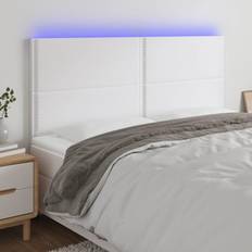 Testiere vidaXL A LED Bianco 180x5x118/128 cm In Similpelle Testiera