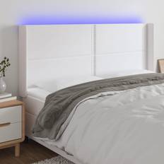 Testiere vidaXL A LED Bianco 203x16x118/128 cm In Similpelle Cod MXL 52599 Testiera