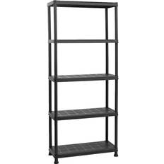 Keter Etagere De Rangement Plus 75/5 - 75 x 32 x 176 cm Noir Étagère