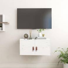 vidaXL Wandkast 60 x 30 x 30 cm Massief Grenenhout Wit