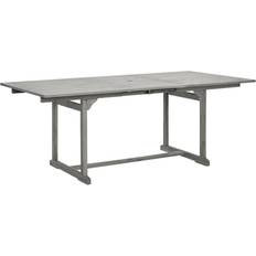 Grey Outdoor Dining Tables vidaXL Garden Dining Table 150-200 x 100 x 75 cm Grey