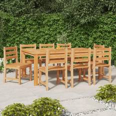 vidaXL Garden Chairs 8 Pcs Solid Wood Teak Garden Dining Chair