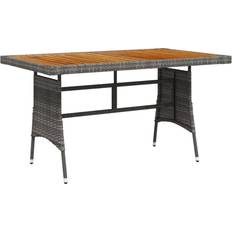Wood Garden Table vidaXL Grey Garden Table 130 x 70 x 72 cm