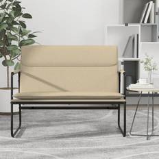 Beige Sofabänke vidaXL Creme Stoff Creme Sofabank