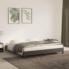 Lits et Matelas vidaXL Cadre À Lit Gris Foncé 160 x 200 cm Dark Grey