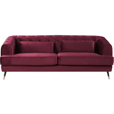 Beliani Burgundy Sletta 3 Seater Sofa 3 Seater