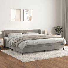 vidaXL Boxspring Met Matras Fluweel 200x200 cm