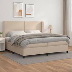 vidaXL Boxspringbett Matratze Cappuccino-braun Rahmenbett