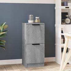 vidaXL Dressoir 30 x 30 x 70 cm Bewerkt Hout Grijs