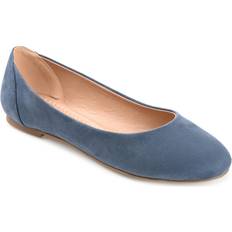 Faux Leather Ballerinas Journee Collection Women's Comfort Kavn Flat Blue Womens