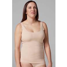 Beige - Damen Tanktops Skiny Tank Top Doppelpack