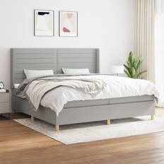 200cm Bedframes vidaXL Boxspring Met Matras Stof 200x200 cm