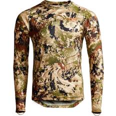 Camouflage Base Layer Tops Sitka Men's Core Lightweight Crew Long Sleeve Hunting Shirt - Optifade Subalpine