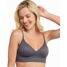 Maidenform Pure Comfort Seamless Wire-Free Bra, S, Silver Lining