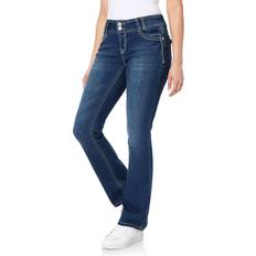 Rayon - Women Jeans WallFlower Women's InstaStretch Luscious Curvy Bootcut Jeans, Chrystie