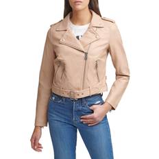 Beige - Skinnjackor Levi's Giacca da moto in Ecopelle con Cintura Similpelle - Biscotti