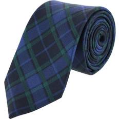 Green - Men Ties Men's Blackwatch Plaid Silk Tie Green