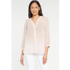 NYDJ Women's Lilibet Blouse in Desert Rose Pueblo Rose, Regular, Denim